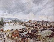 Camille Pissarro Rain Bridge painting